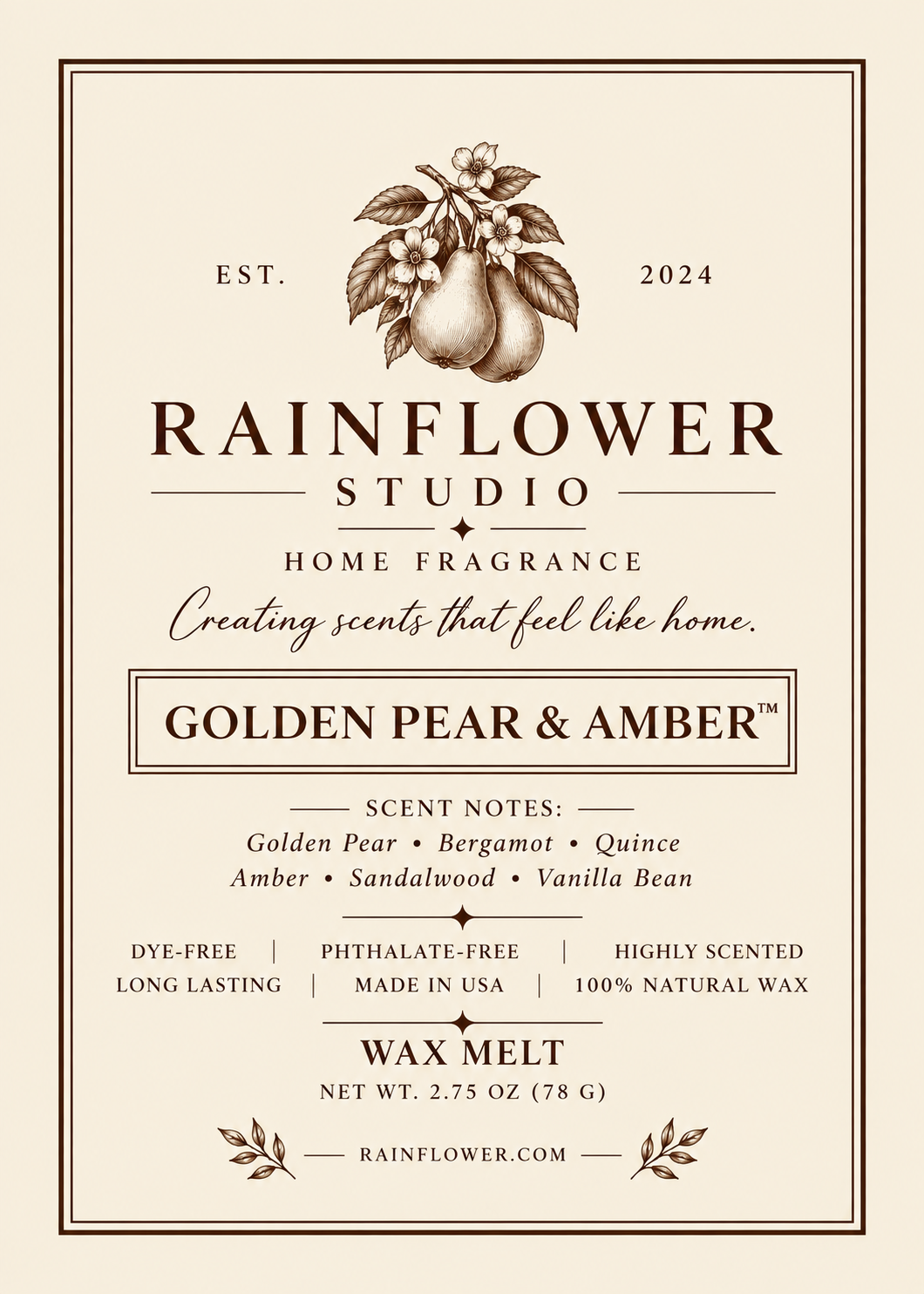 Golden Pear & Amber™ Wax Melt