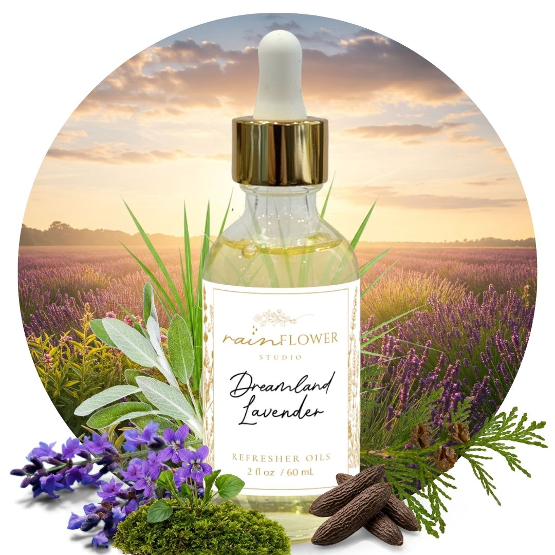 Dreamland Lavender handcrafted refresher oils by Rainflower Studio