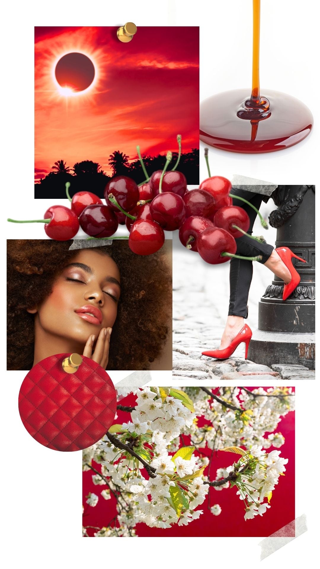 Cherry eclipse perfume mood board