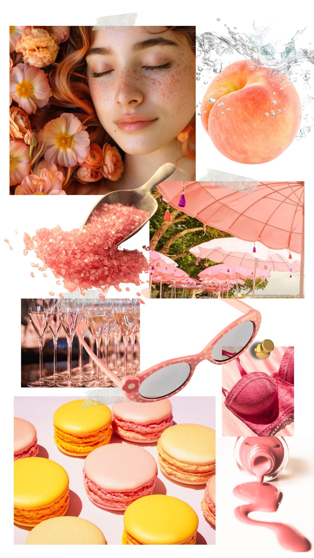 Feelin' Peachy perfume mood board by Rainflower Studio