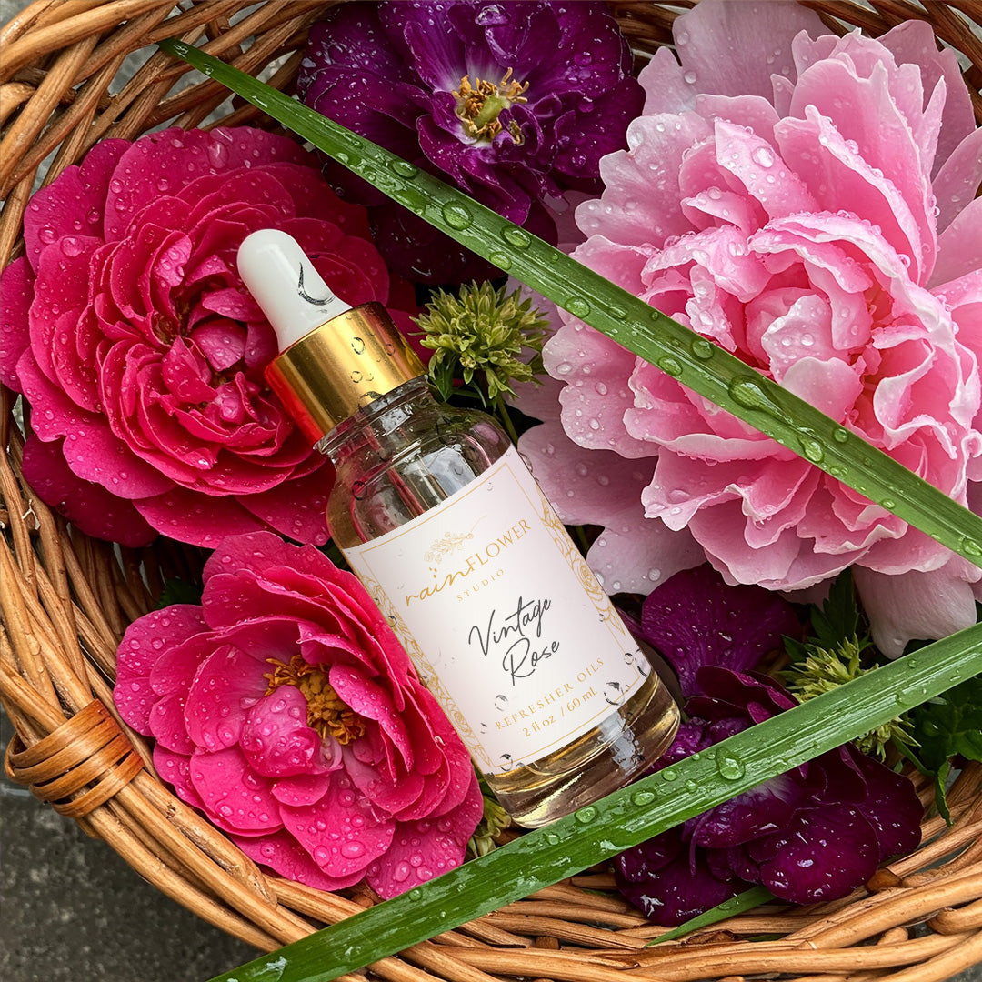 Vintage Rose natural home fragrance by Rainflower Studio