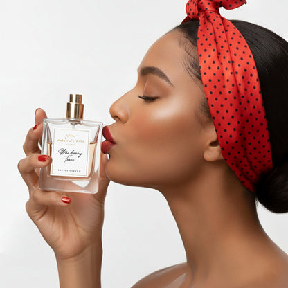 Strawberry Tease Eau de Parfum by Rainflower Studio - 50ml with model