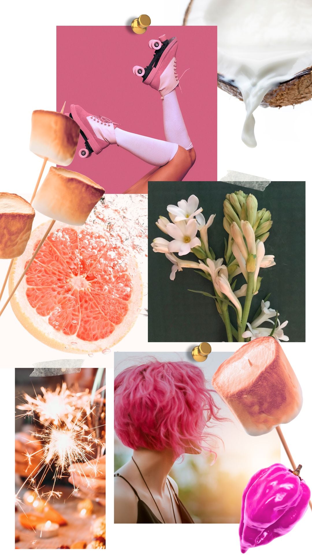 Marshmallow Blush Perfume Mood Board