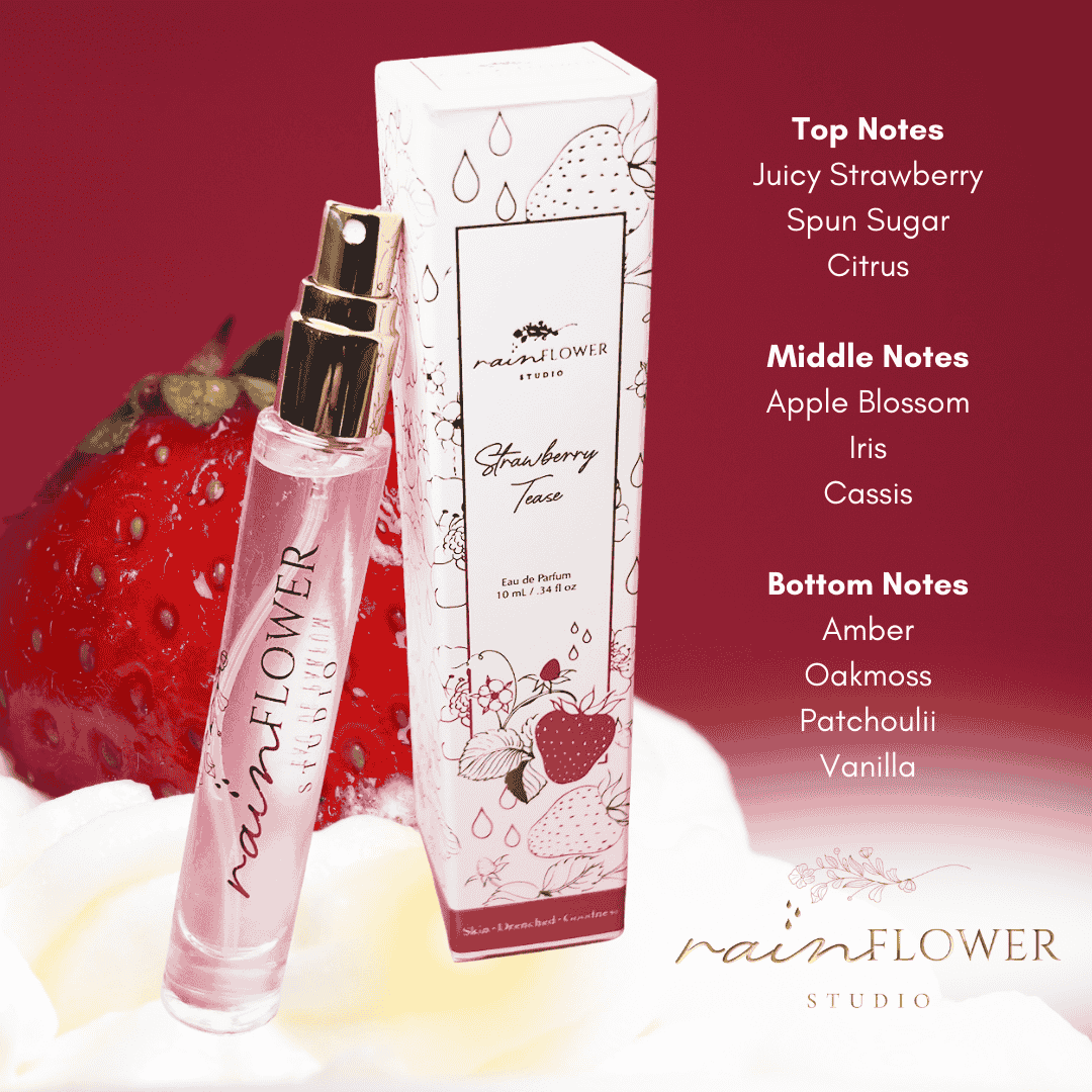 Strawberry Tease Gourmand Perfume by Rainflower Studio